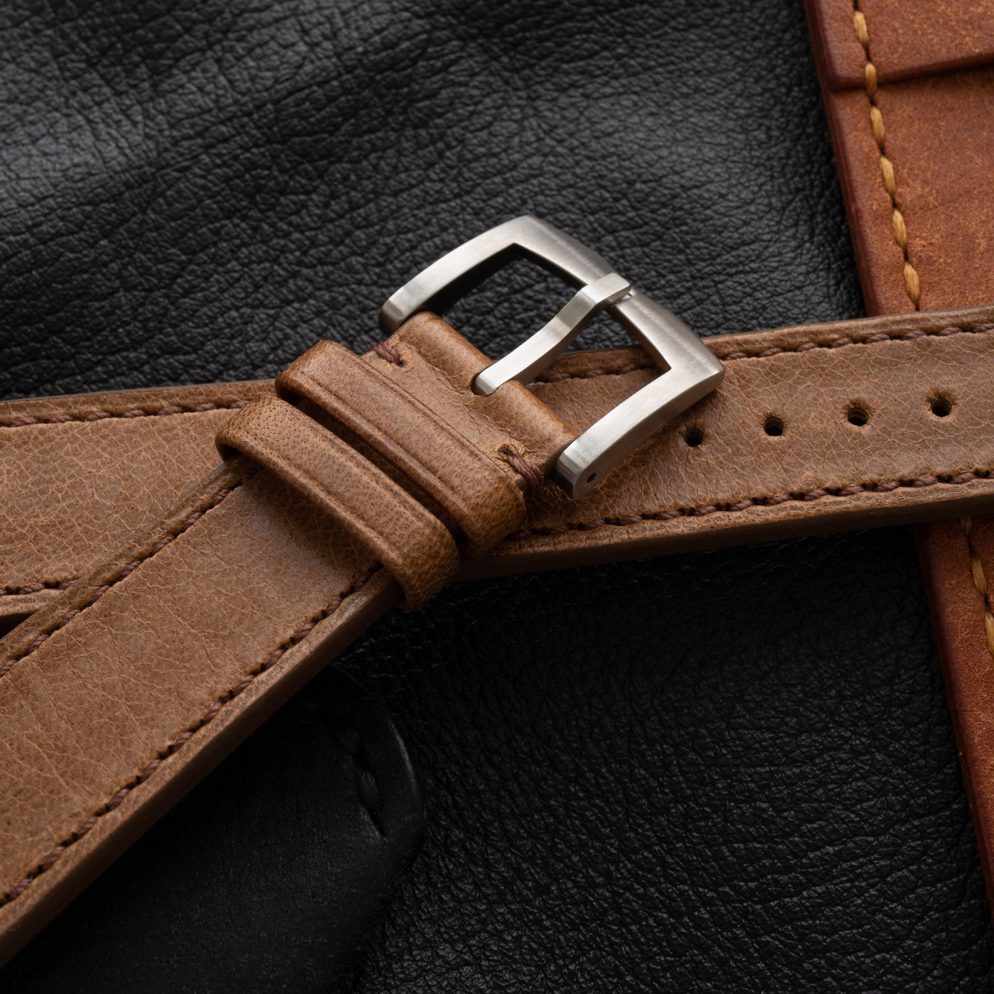 Natural Tanned Cognac Leather Strap